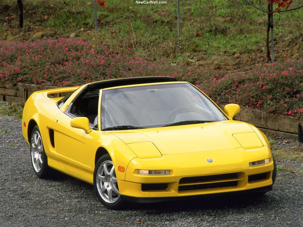 1991 Acura NSX Wallpaper Targa Yellow-Front